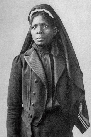 Black & white photo of an older Susie King Taylor