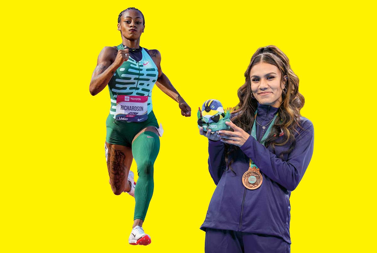 Photo of two female Olympians